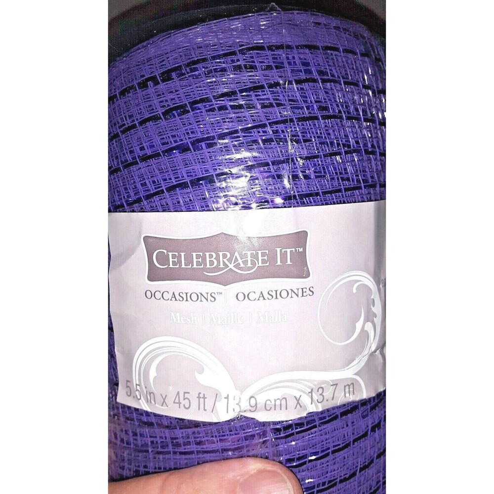 Ribbon Purple Mesh Plaid Red Plaid Silver Sparkle Gifts Crafting Holiday Unused - Picture 2 of 9